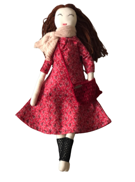 Red Dress Handmade Doll