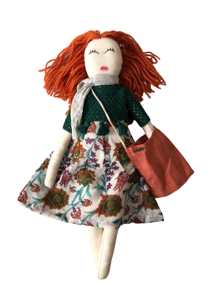 Red hair 22 inches Original Design Rag Doll