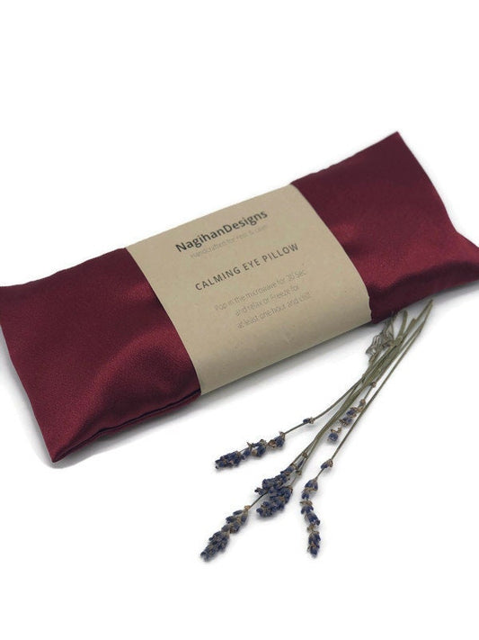 Satin Lavender Calming Flaxseed Eye Pillow